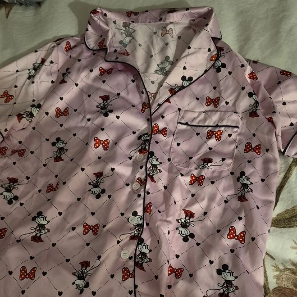 Disney Pink Mickey and Minnie Pajama Set - Picture 2 of 4